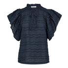 Co'couture - Waveding frill top navy