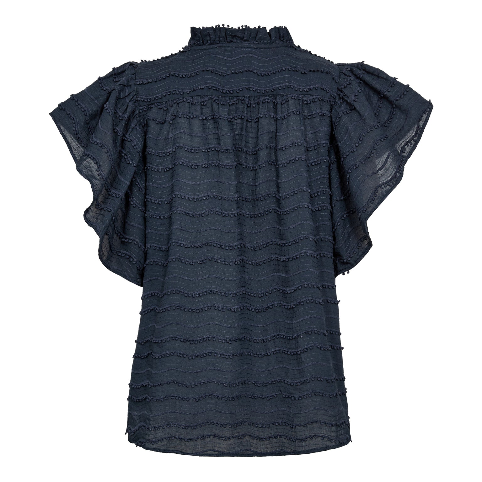 Co'couture - Waveding frill top navy - 2