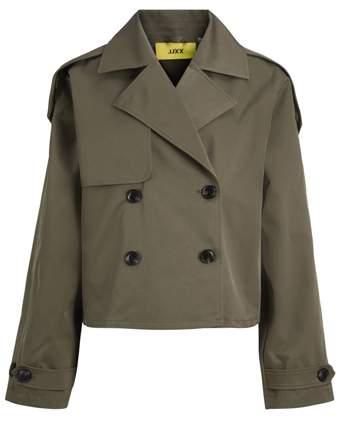 JJXX - Carlie trenchcoat army grøn