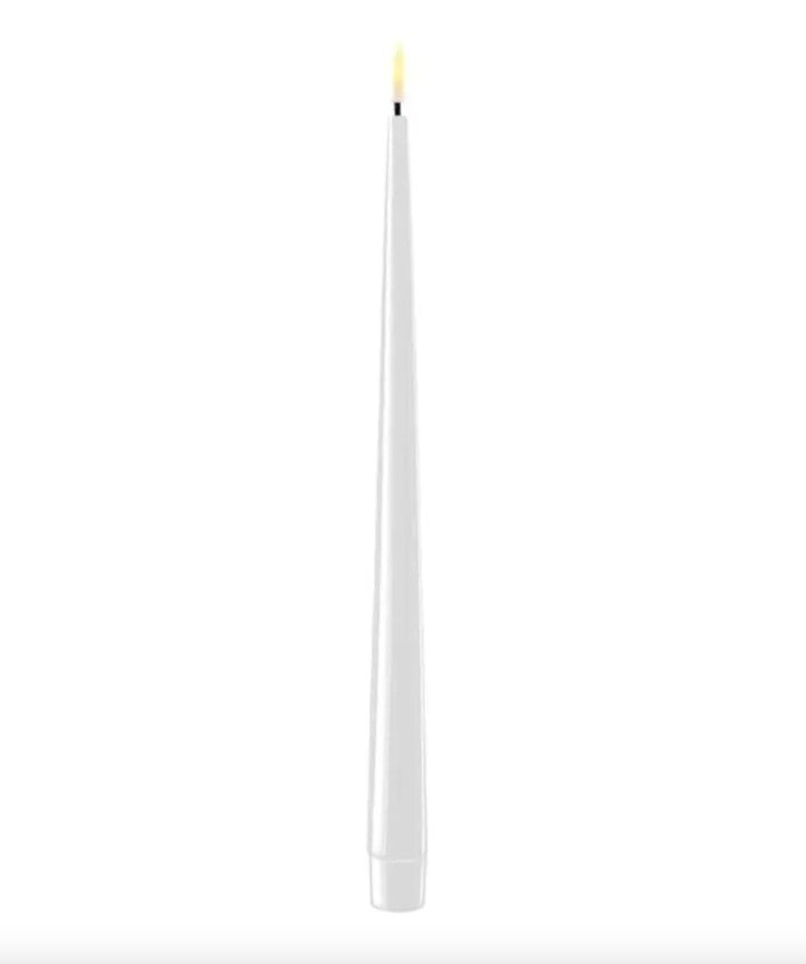 Deluxe Homeart - Set of 2 white LED candle H 28 cm