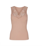 Tim & Simonesen - Belen V-lace top panna