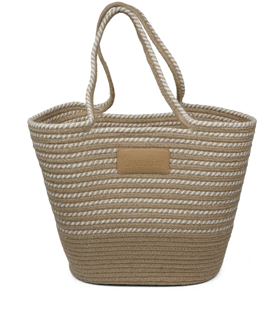 Lovelies beach bag lyse striber stor