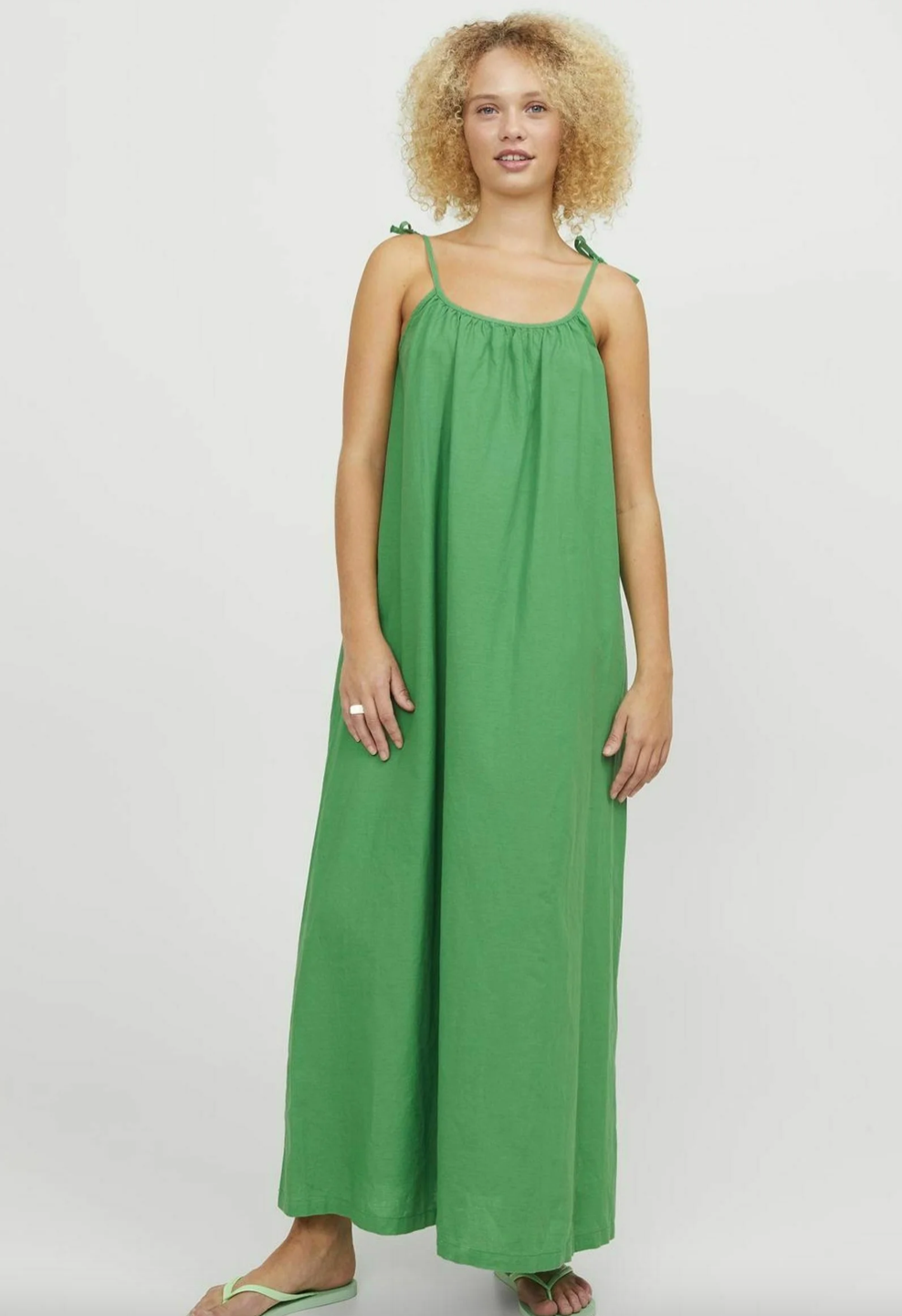 JJXX - Karla linen blend long dress green - 3