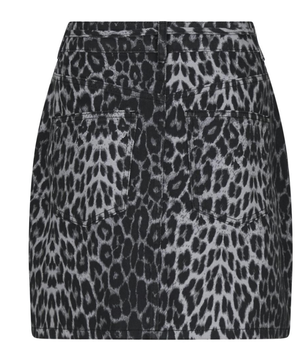 Neo Noir Henriette leopard skirt grey - 3