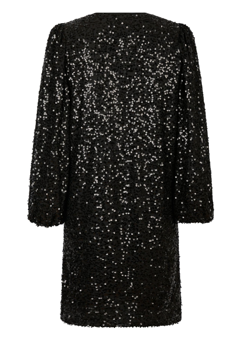 Neo Noir Manni sequins kjole sort - 4