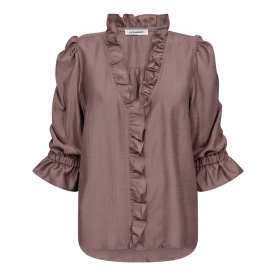 Co ´Couture - Hera frill bluse dusty rosa