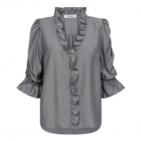 Co´ Couture - Hera frill bluse light grey
