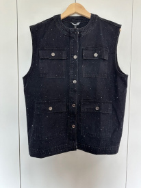 Glimmer denim  vest sort