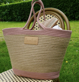 Lovelies beach bag rosa lille 