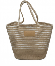 Lovelies beach bag lyse striber stor