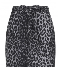 Neo Noir Henriette leopard skirt grey