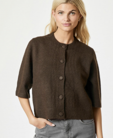 Neo Noir Elmira strik cardigan brun