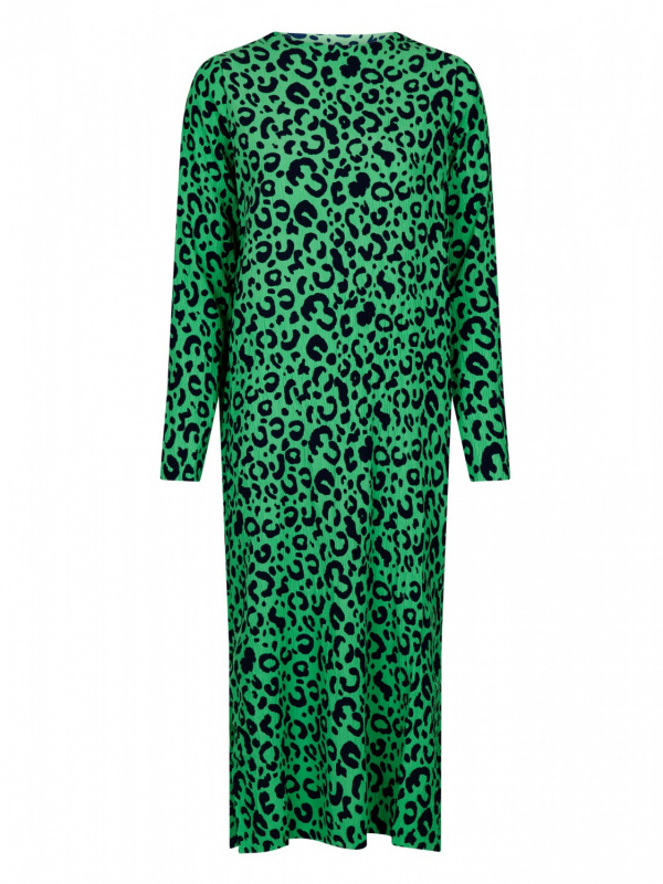Jolly Investere hvede Leopard grøn kjole fra Neo Noir